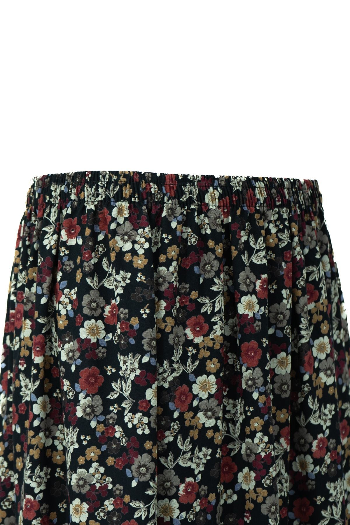 Kadın Anne Etek Dokuma Viskon Kumaş Papatyam Çiçeği Desenli Rahat Kesim Tam Kalıp